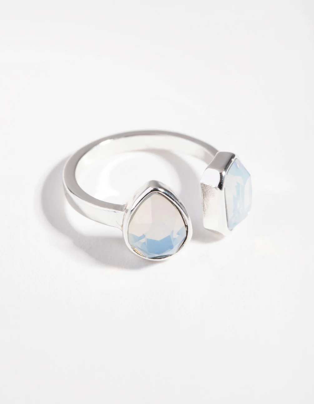 Silver Open Centre Stone Ring