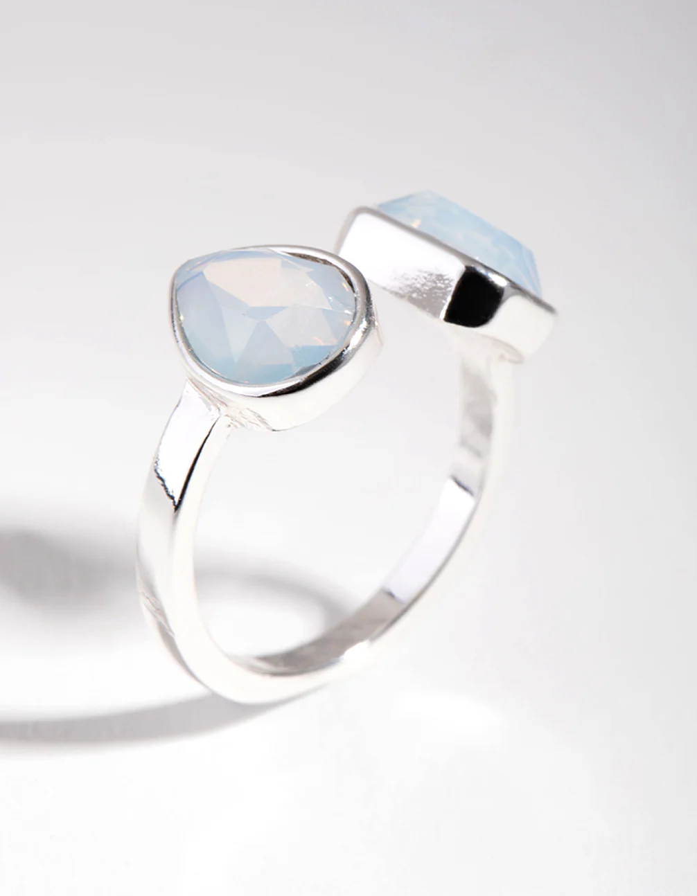 Silver Open Centre Stone Ring - Image 2