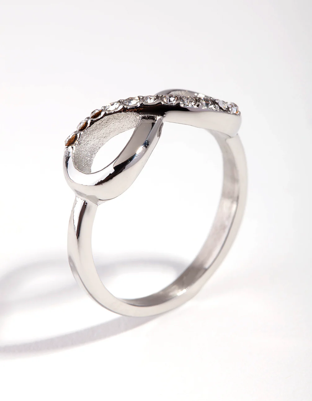 Silver Diamante Infinity Ring - Image 3