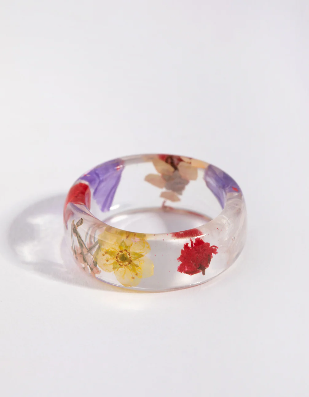Vintage Clear Floral Ring - Image 2