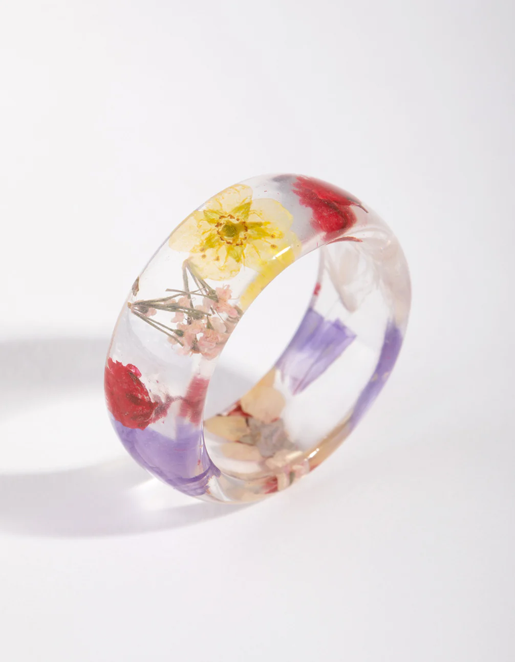 Vintage Clear Floral Ring - Image 3