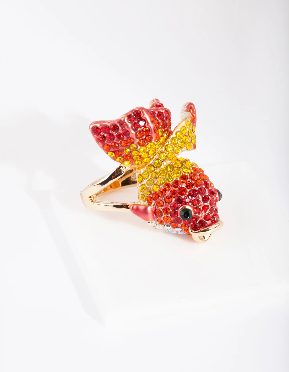 Gold Diamante Goldfish Ring - Image 2