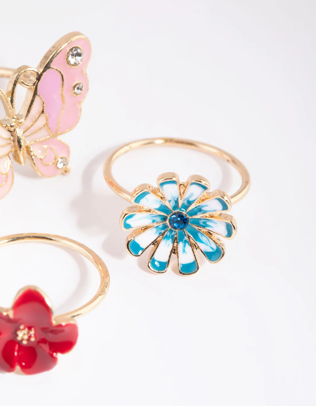 Gold Butterfly & Flower Ring - Image 3