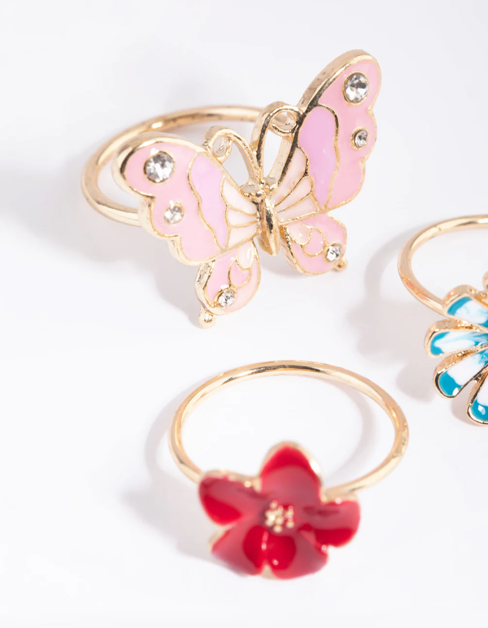 Gold Butterfly & Flower Ring - Image 4