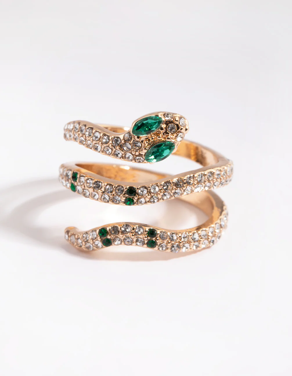 Gold Diamante Snake Ring - Image 3