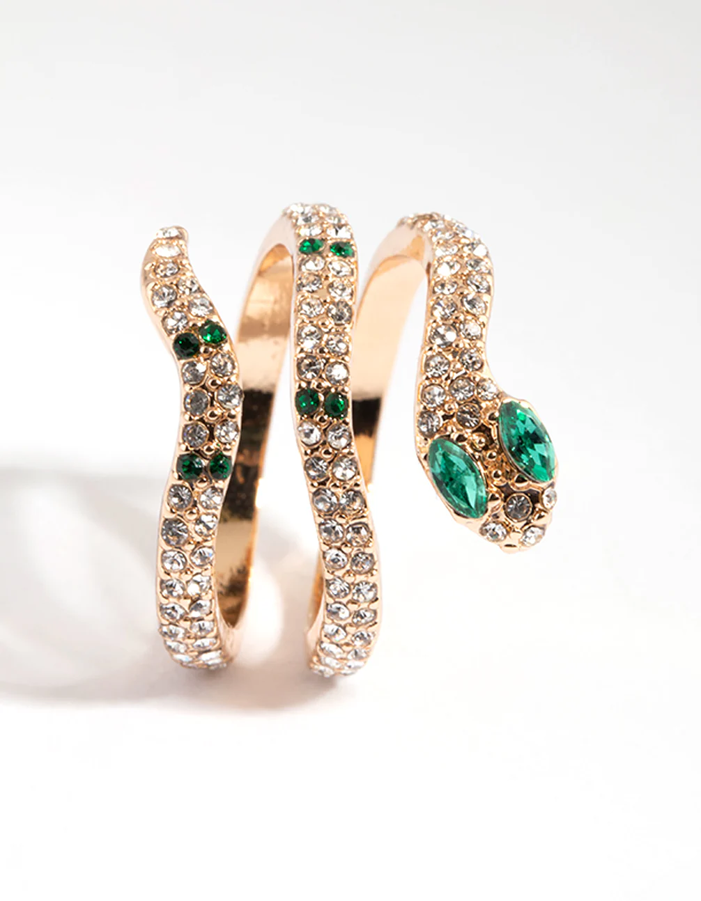 Gold Diamante Snake Ring - Image 4