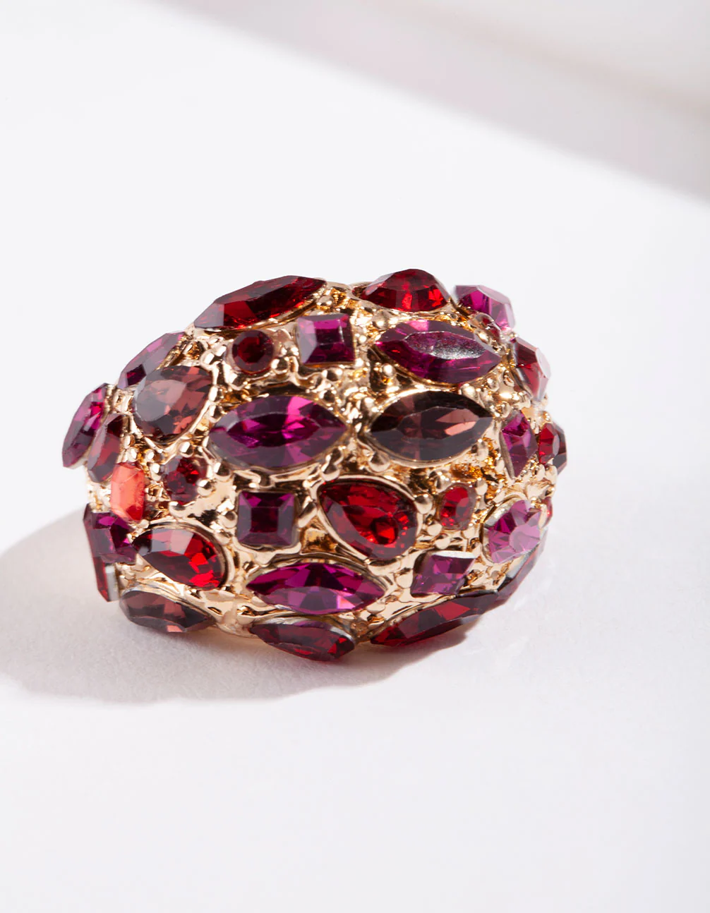 Pink Gem Crated Bubble Ring - Image 2