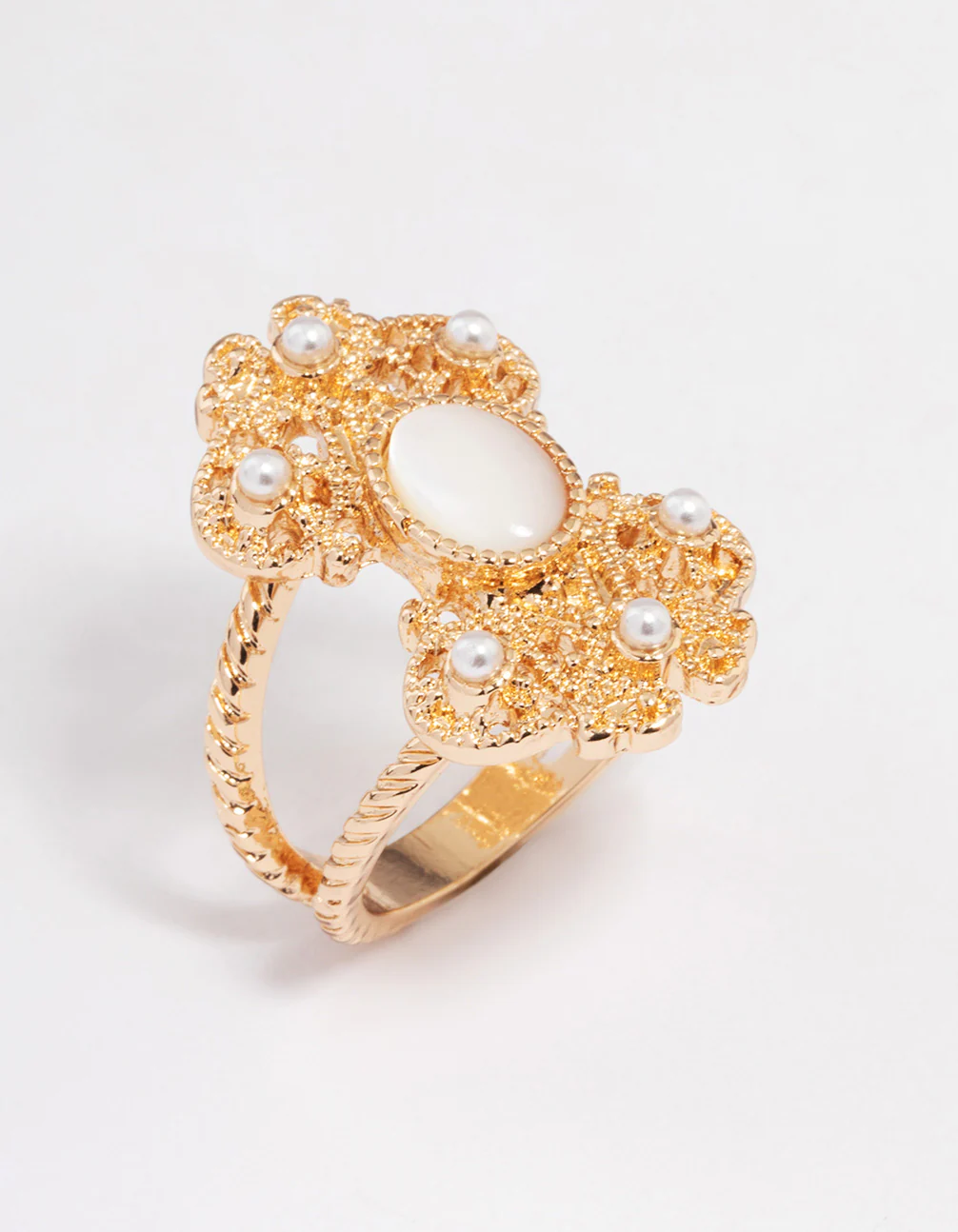 Gold Intricate Filigree Ring - Image 2