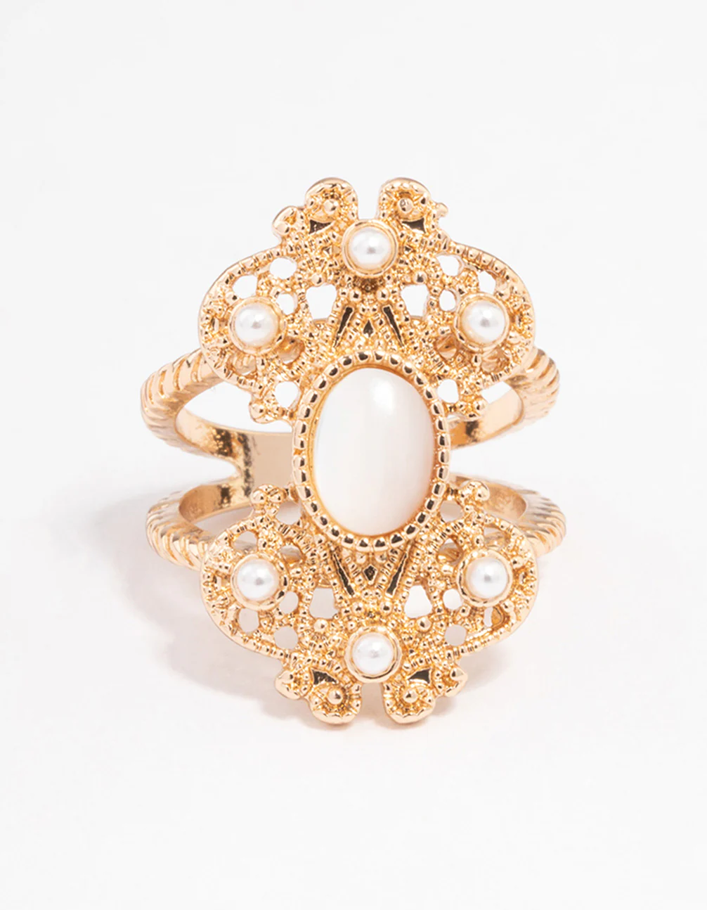 Gold Intricate Filigree Ring - Image 3