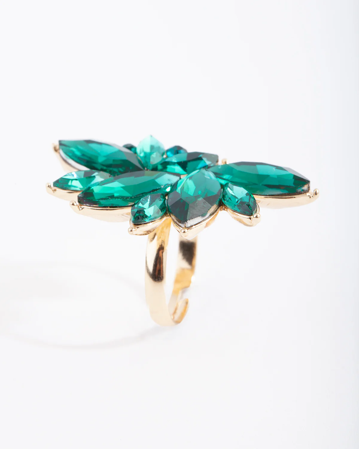Gold Navette Cocktail Ring - Image 4