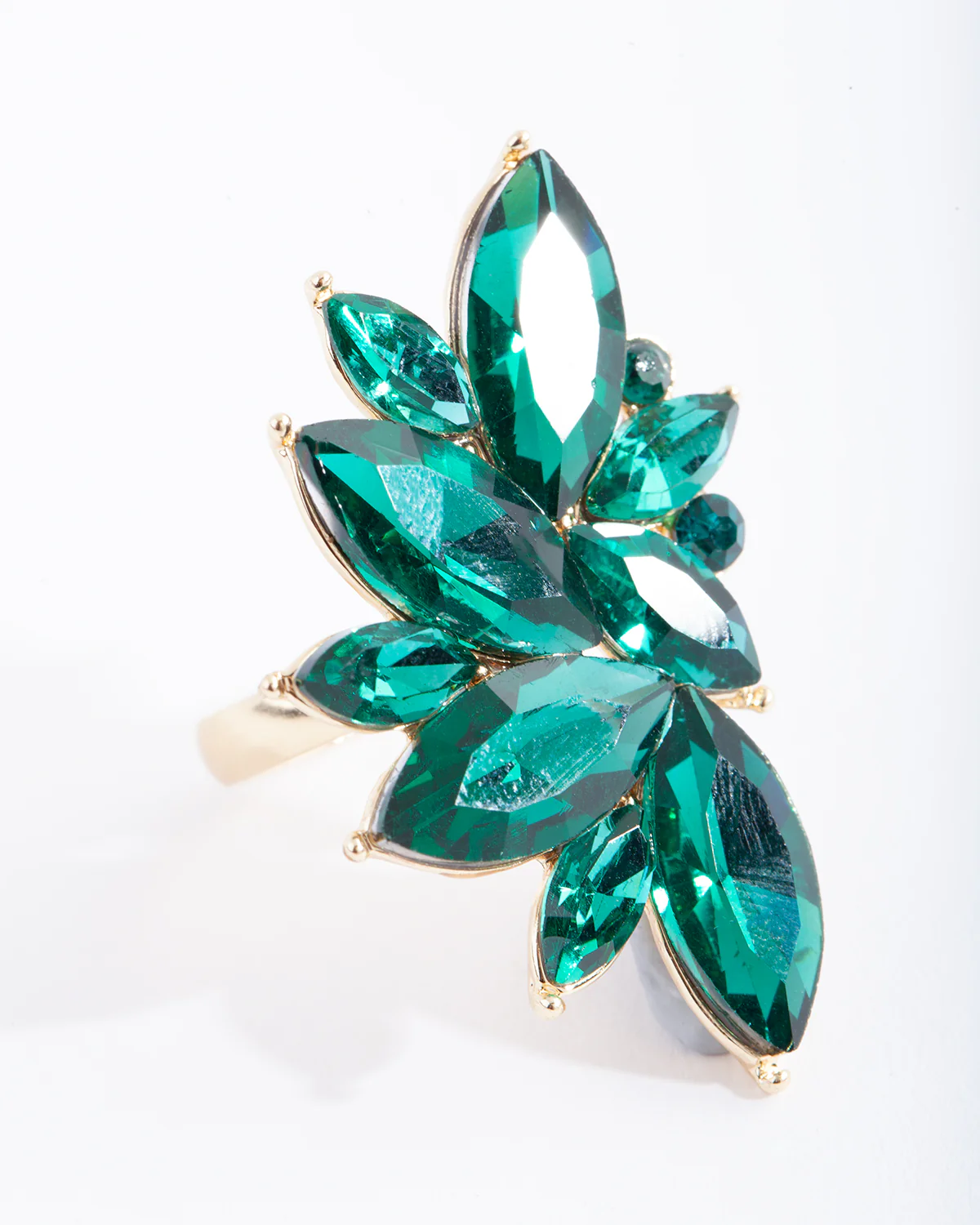 Gold Navette Cocktail Ring - Image 5