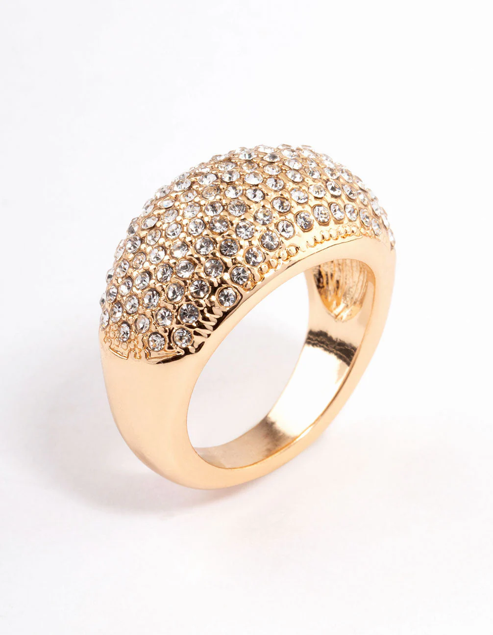 Gold Pave Dome Ring - Image 2