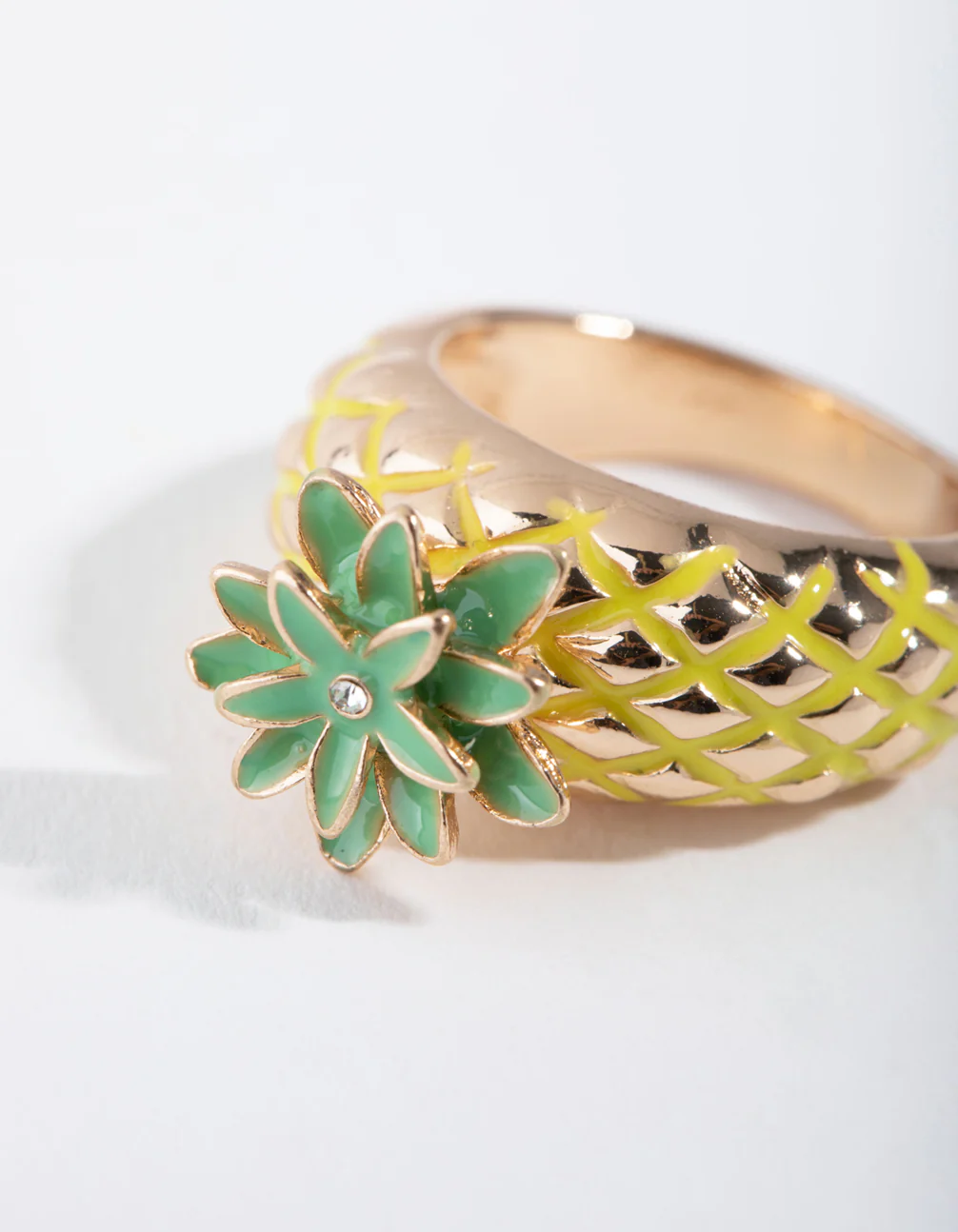 Gold Pineapple Band Ring - Image 2