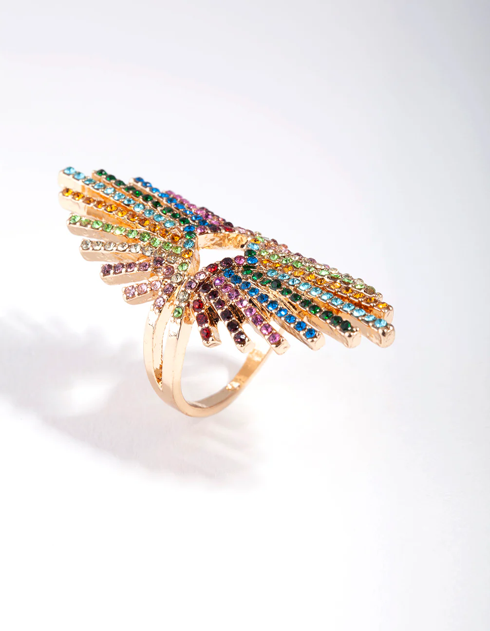 Statement Spray Diamante Ring - Image 3