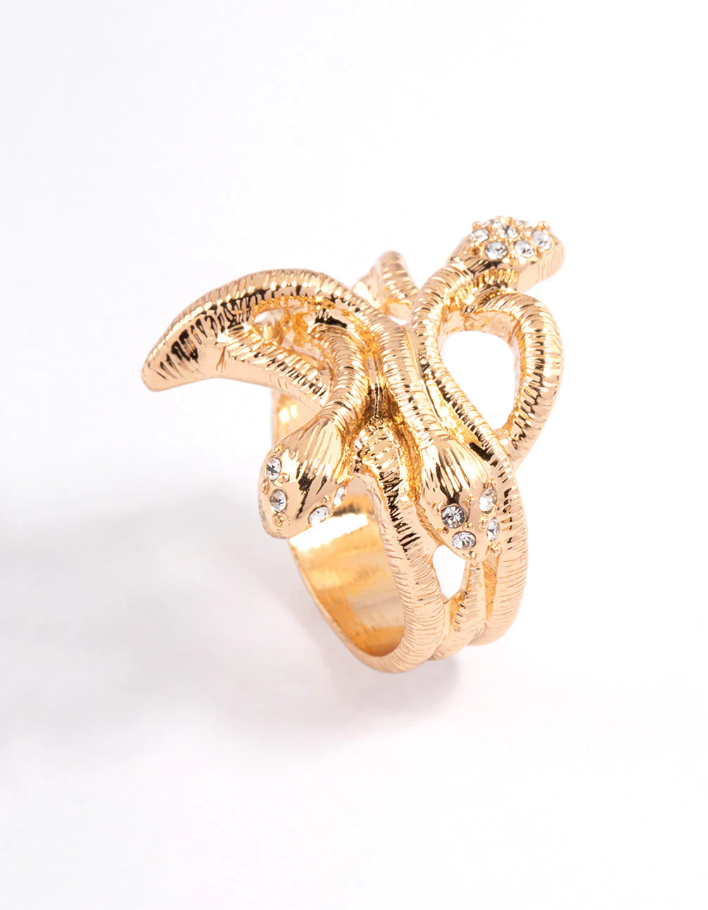 Gold Twisted Snake Ring - Image 2