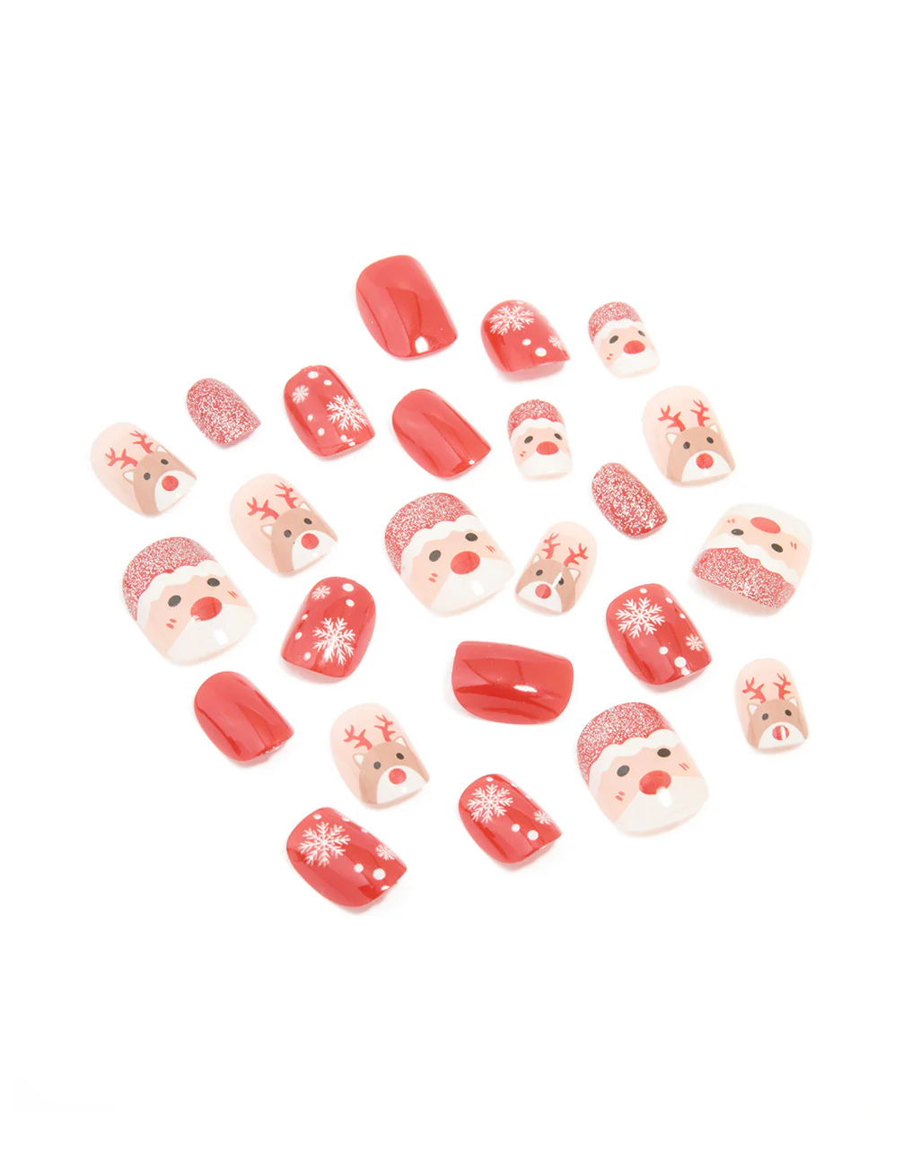 Santa & Reindeer Press-On Nail Set - Image 2