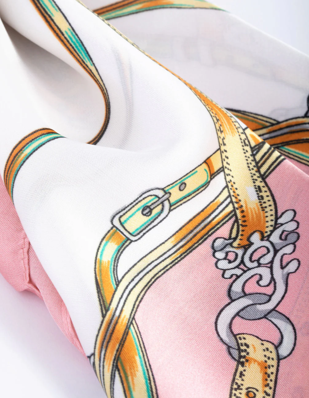 Fabric Blush Chain Print Scarf - Image 4