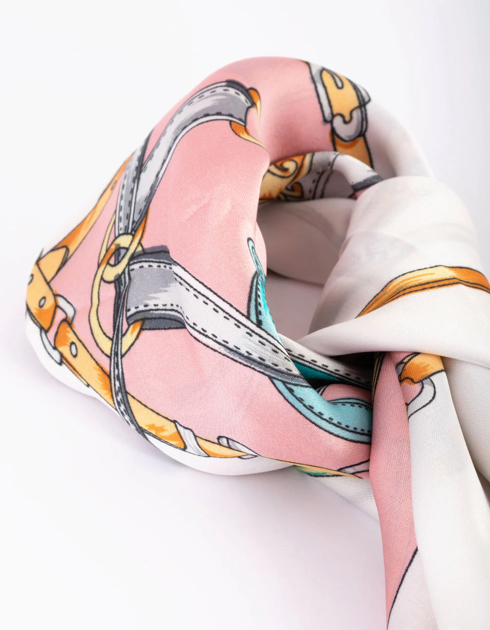 Fabric Blush Chain Print Scarf - Image 5