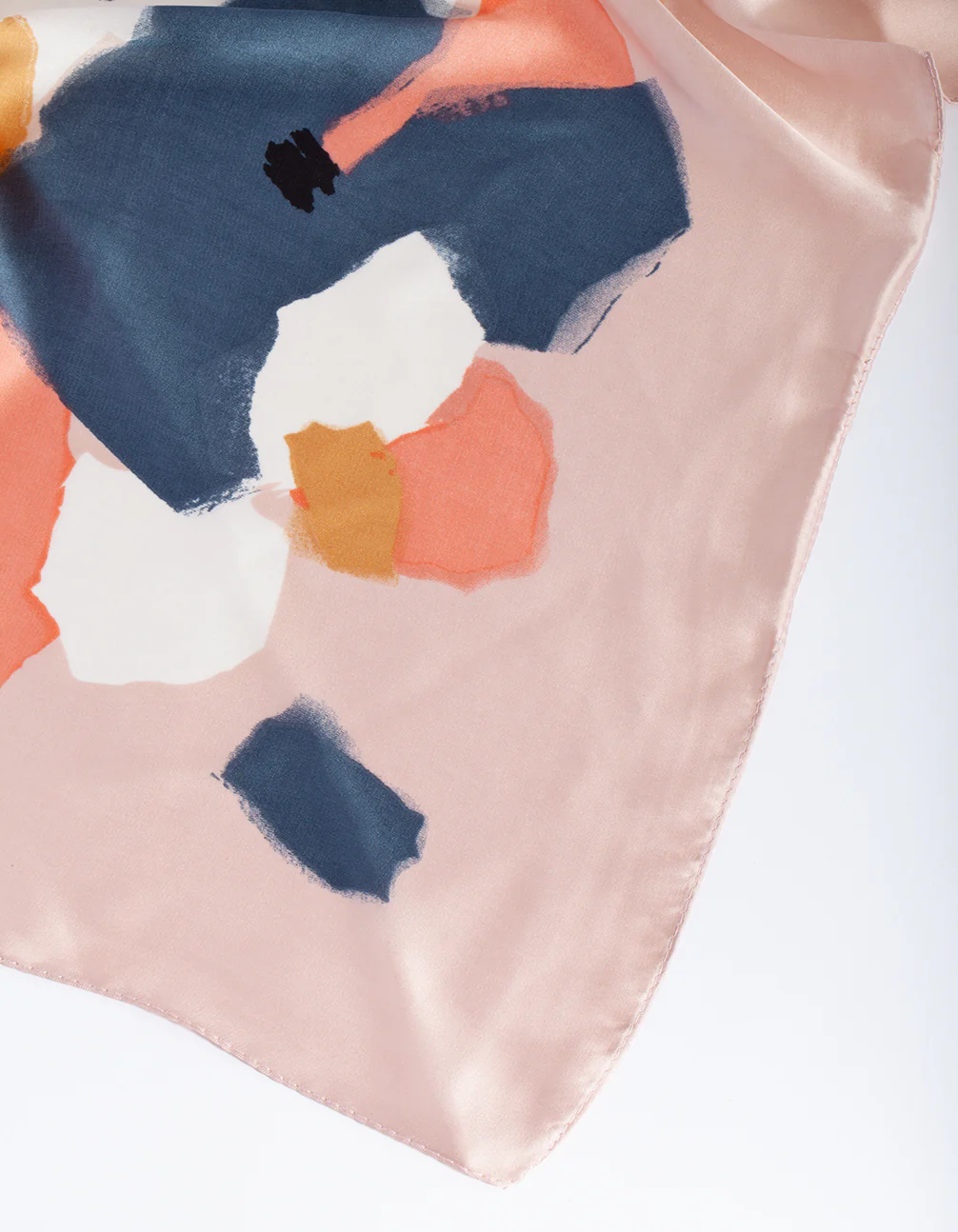 Neutral Soft Floral Bandana Hair Scarf - Image 4