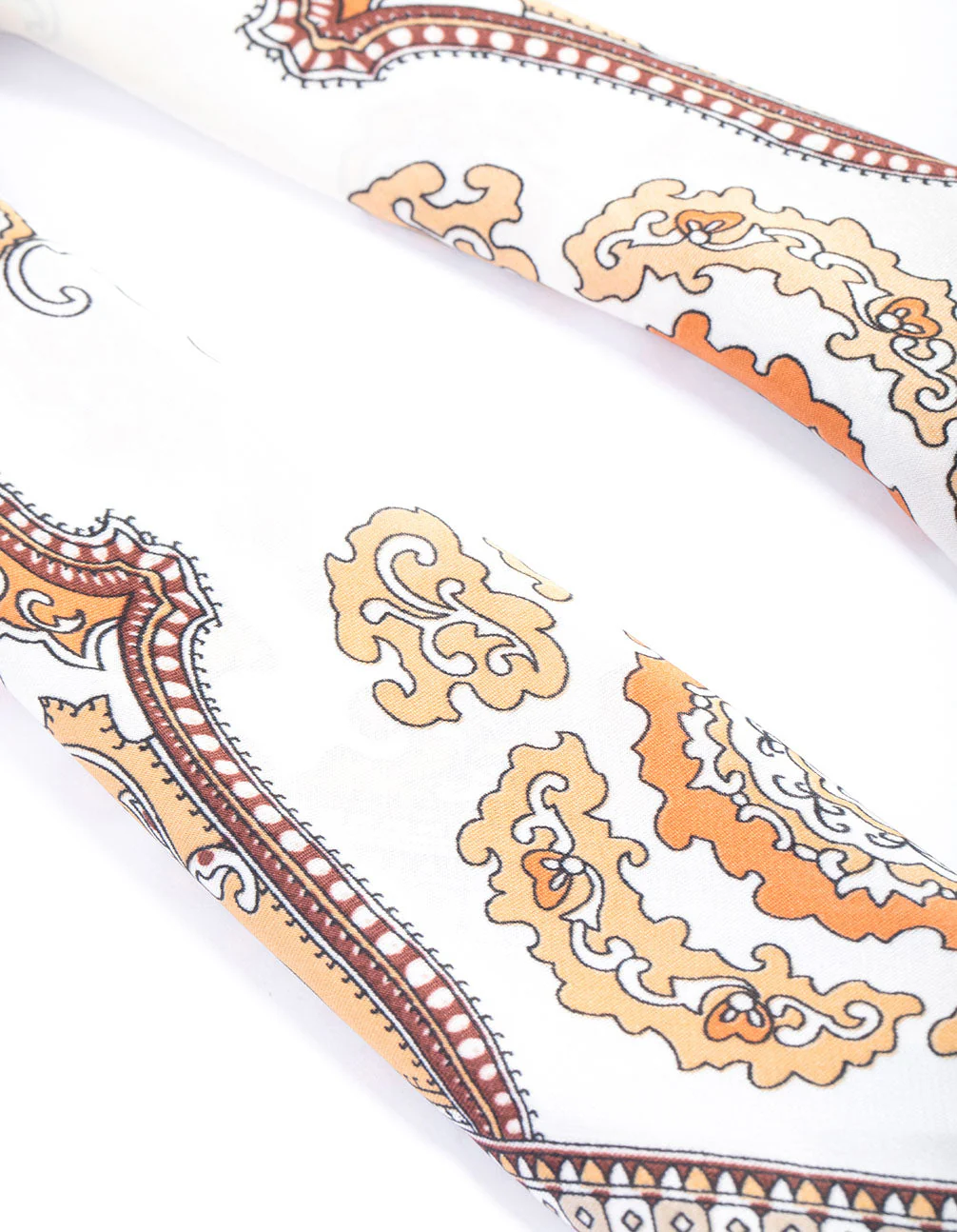 Brown Fabric Boho Western Scarf - Image 3