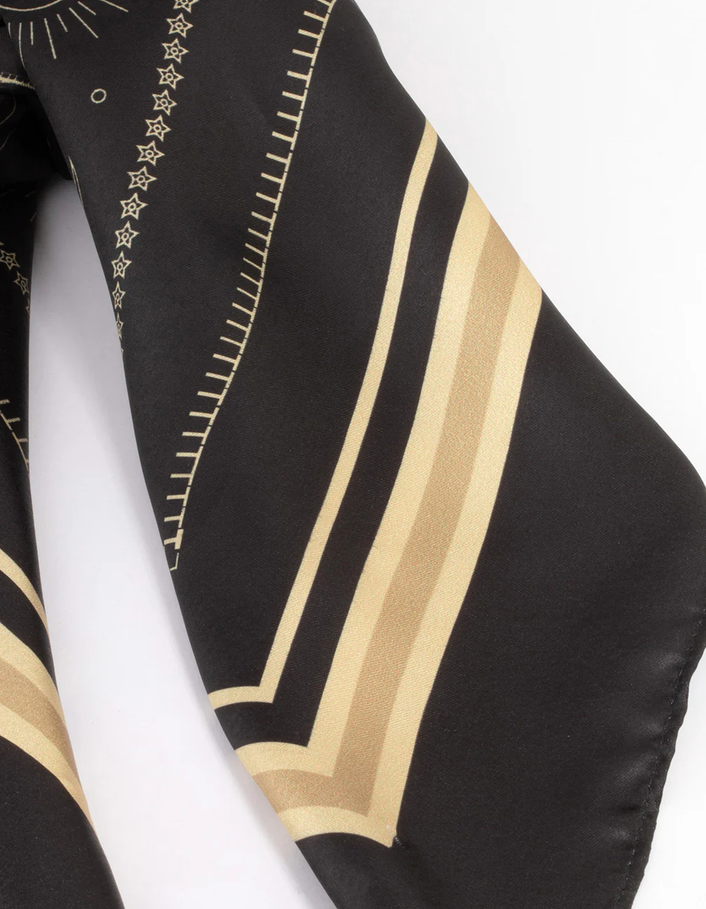 Fabric Black Celestial Print Scarf - Image 3