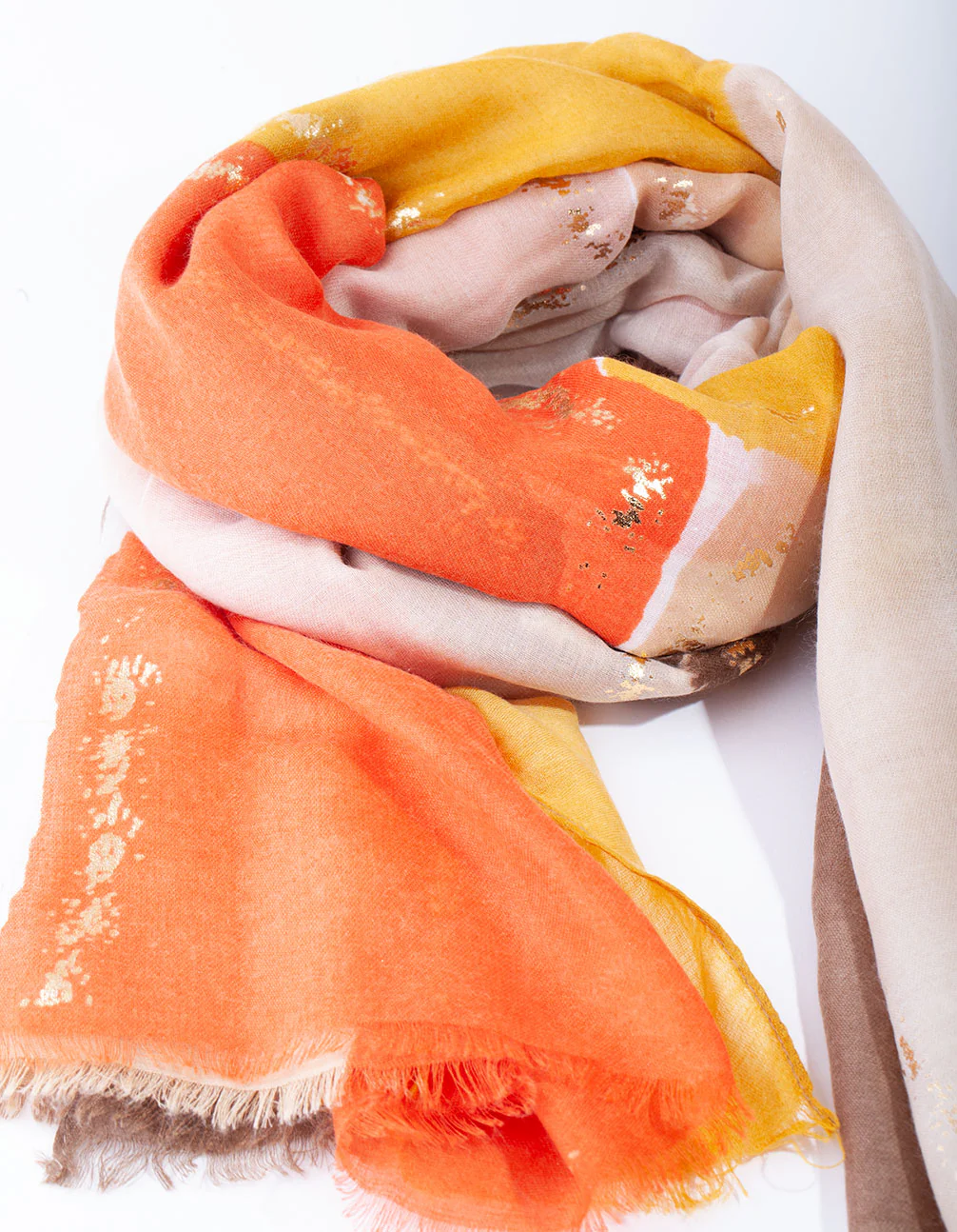 Fabric Gold Foil Block Scarf - Image 2