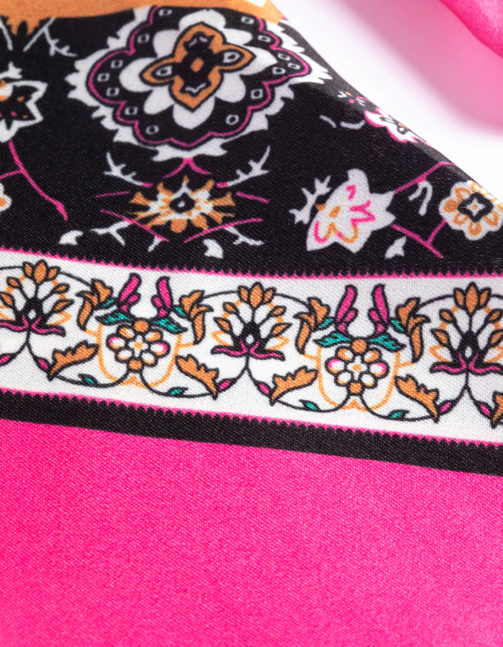 Fabric Pink Paisley Scarf - Image 4