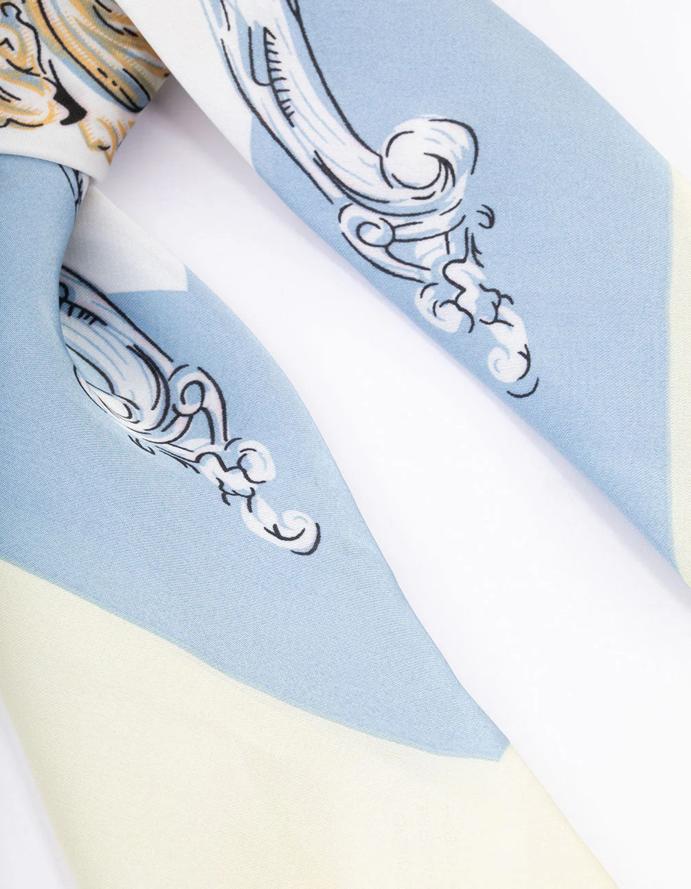 Blue Fabric Regal Printed Scarf - Image 3