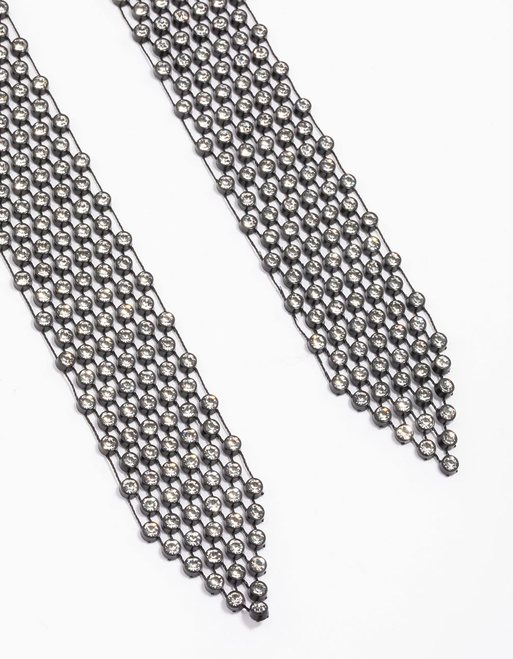 Fabric Skinny Diamante Tie Scarf - Image 3