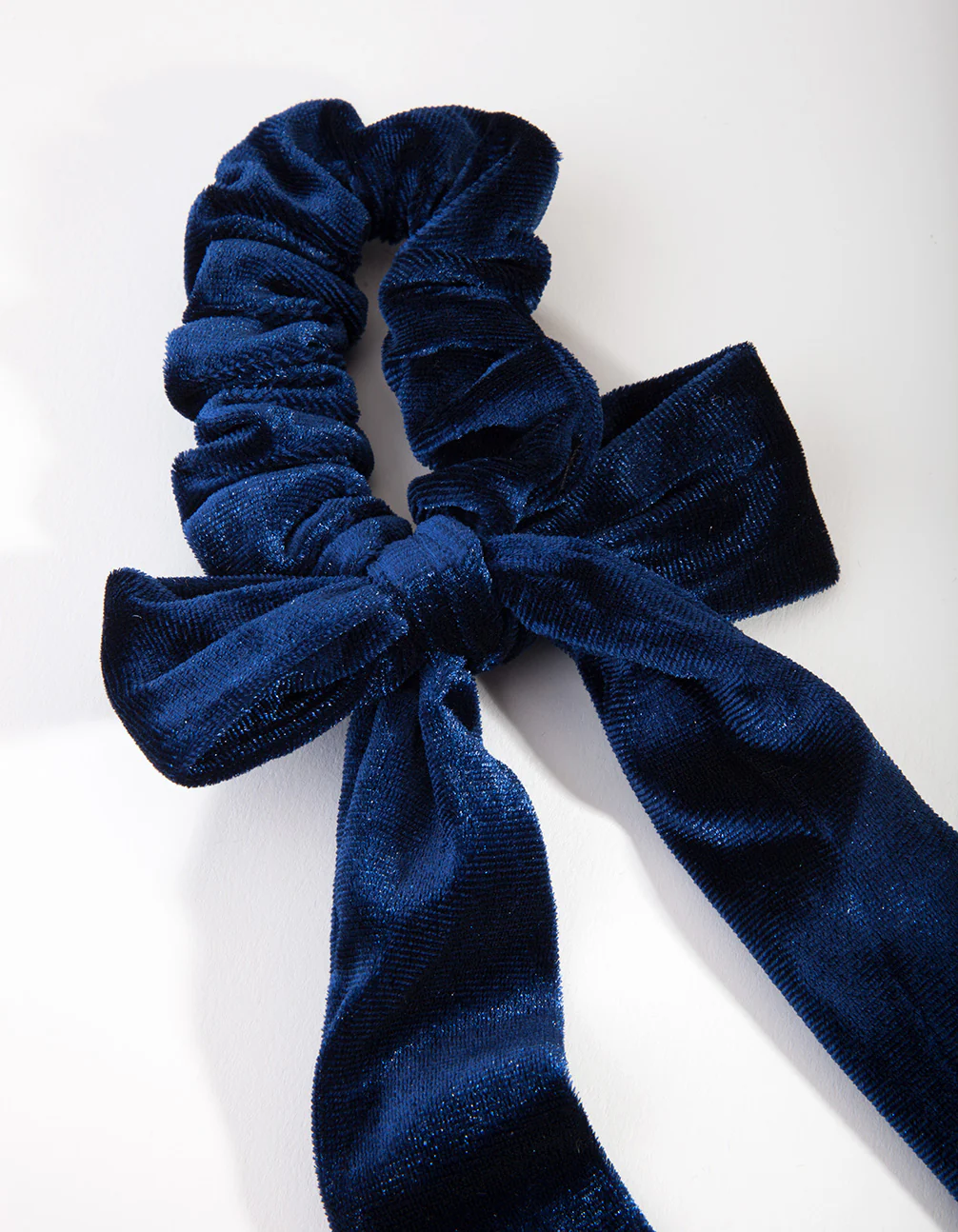 Blue Velvet Scarf Scrunchie - Image 2