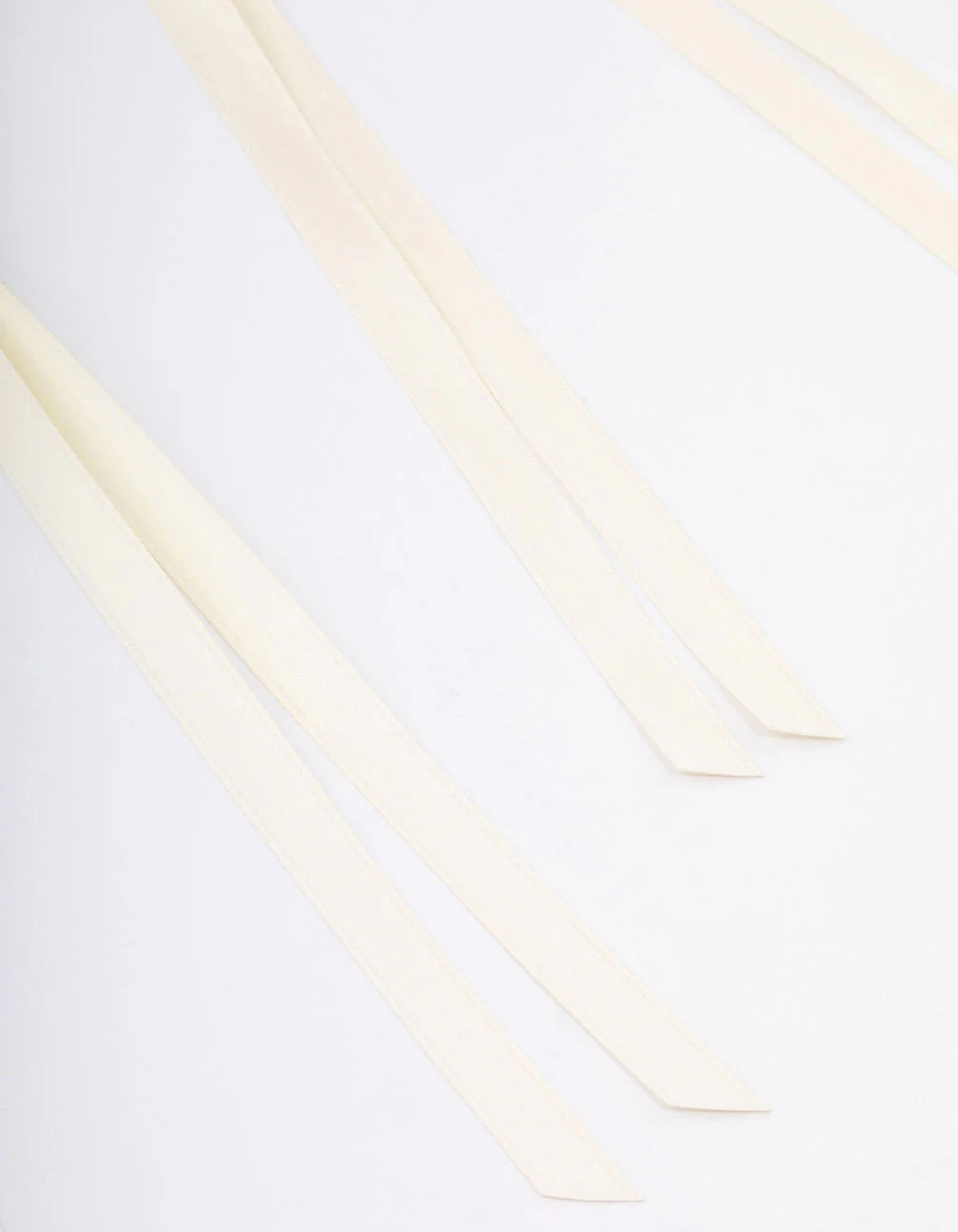 Cream Fabric Wide Skinny Hair Bow Pack - Image 3