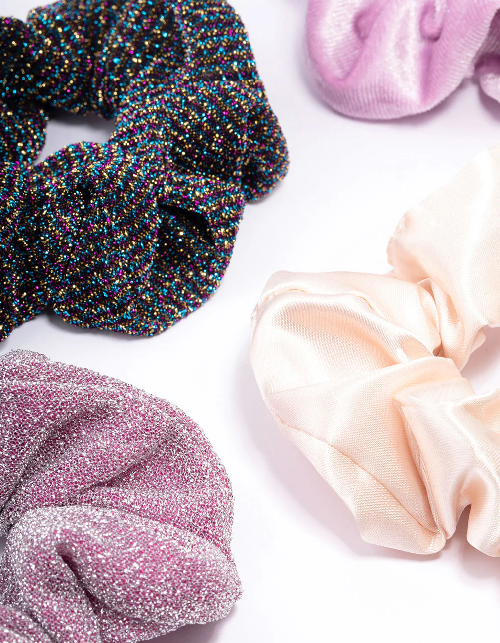 Lilac Christmas Hair Scrunchie Gift 4-Pack - Image 3