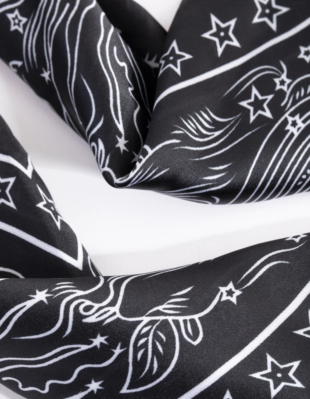 Black Celestial Bandana Hair Scarf - Image 2