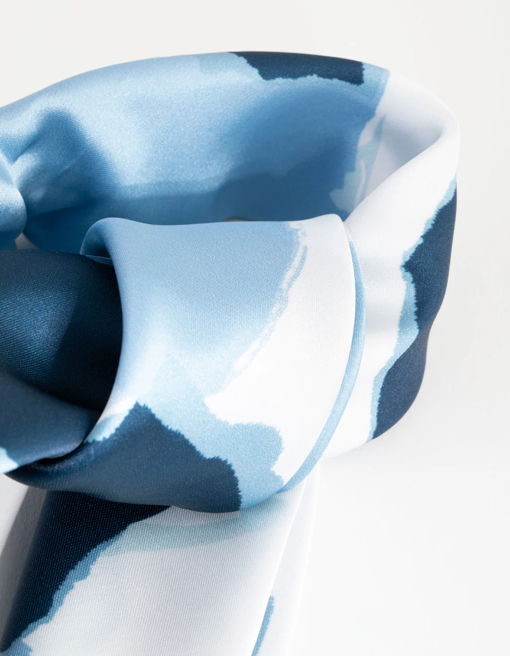 Blue Splatter Bandana Hair Scarf - Image 2
