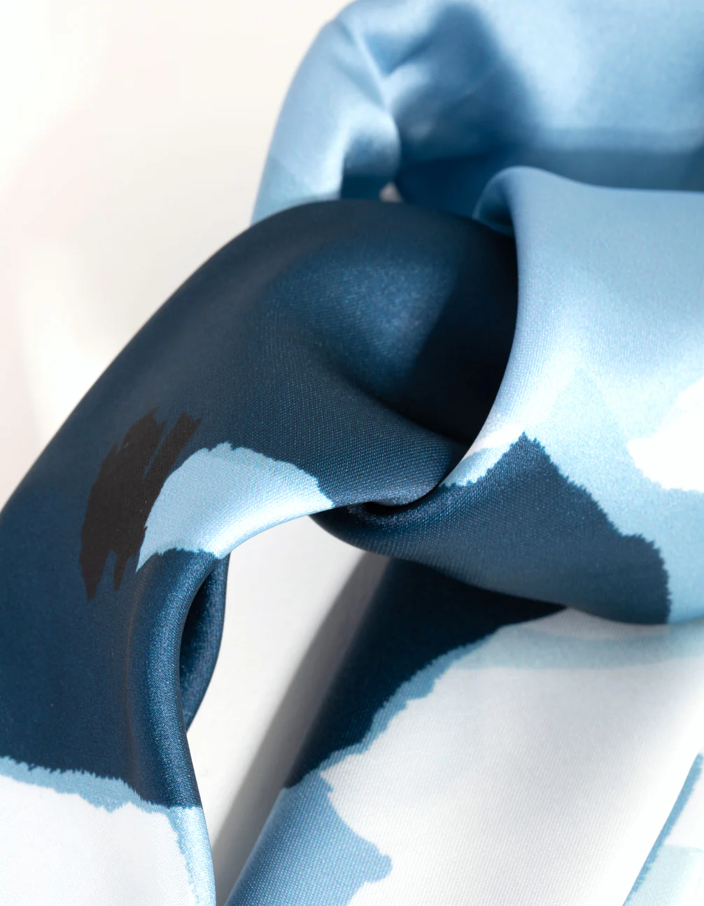 Blue Splatter Bandana Hair Scarf - Image 3