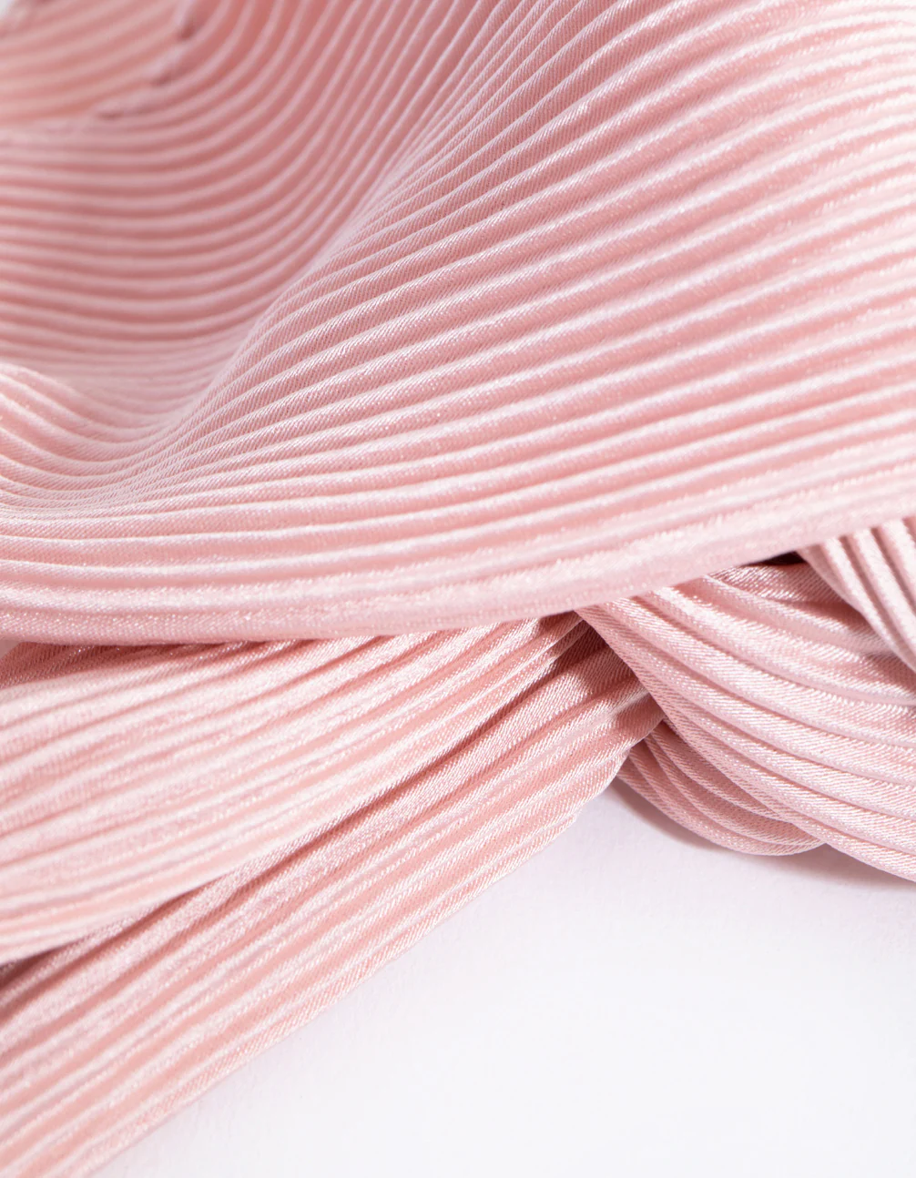 Blush Pleated Bandana Hair Scarf - Image 3