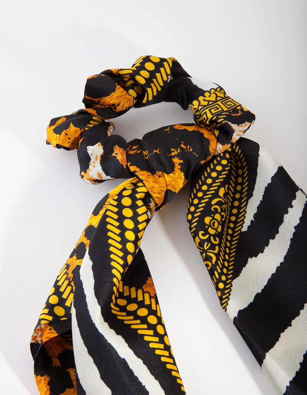 Mixed Animal Print Scarf Scrunchie - Image 2