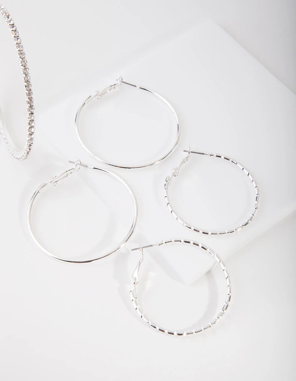 Silver Statement Diamante Earring Pack - Image 3