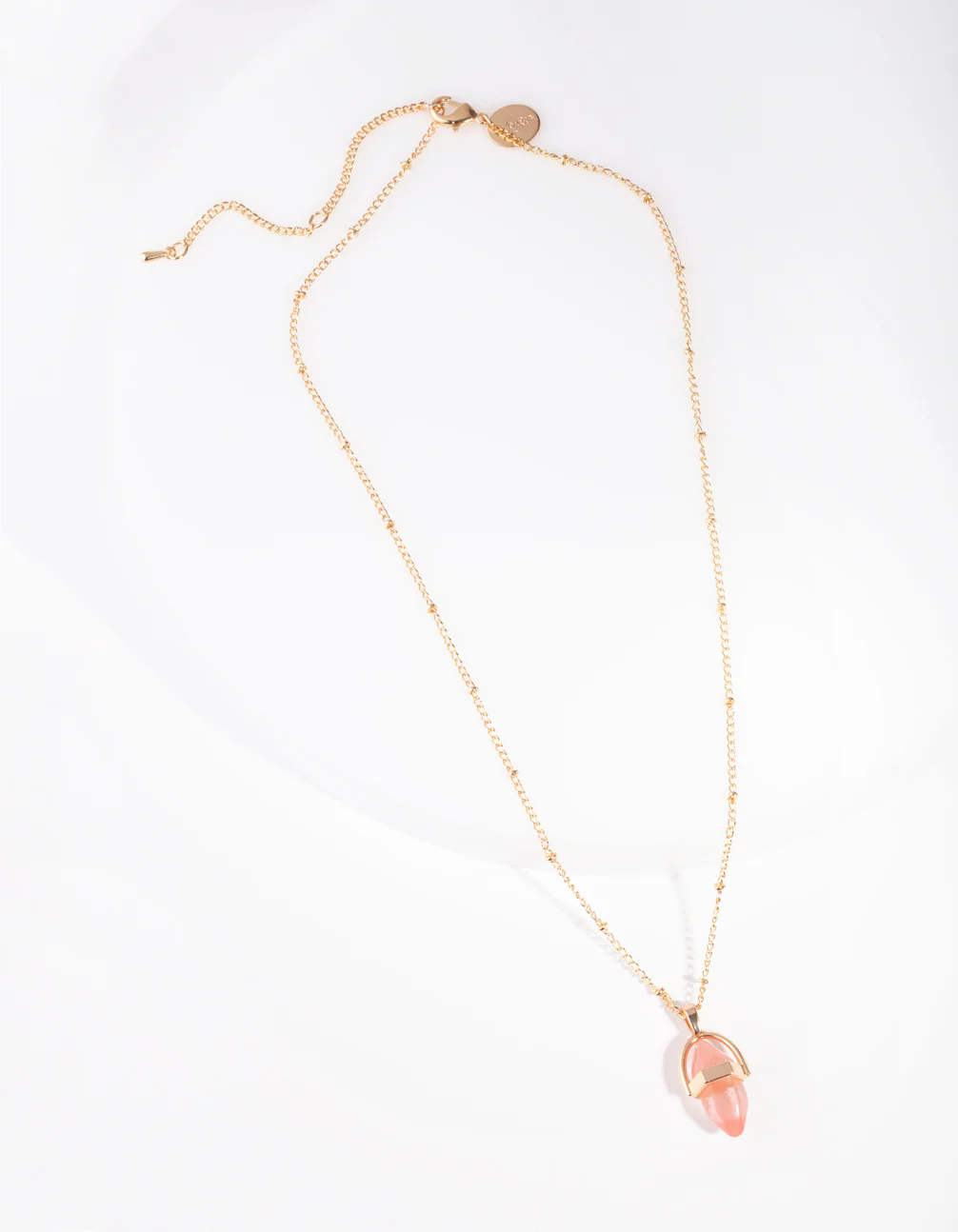 Gold Small Shard Topaz Stone Necklace - Image 2