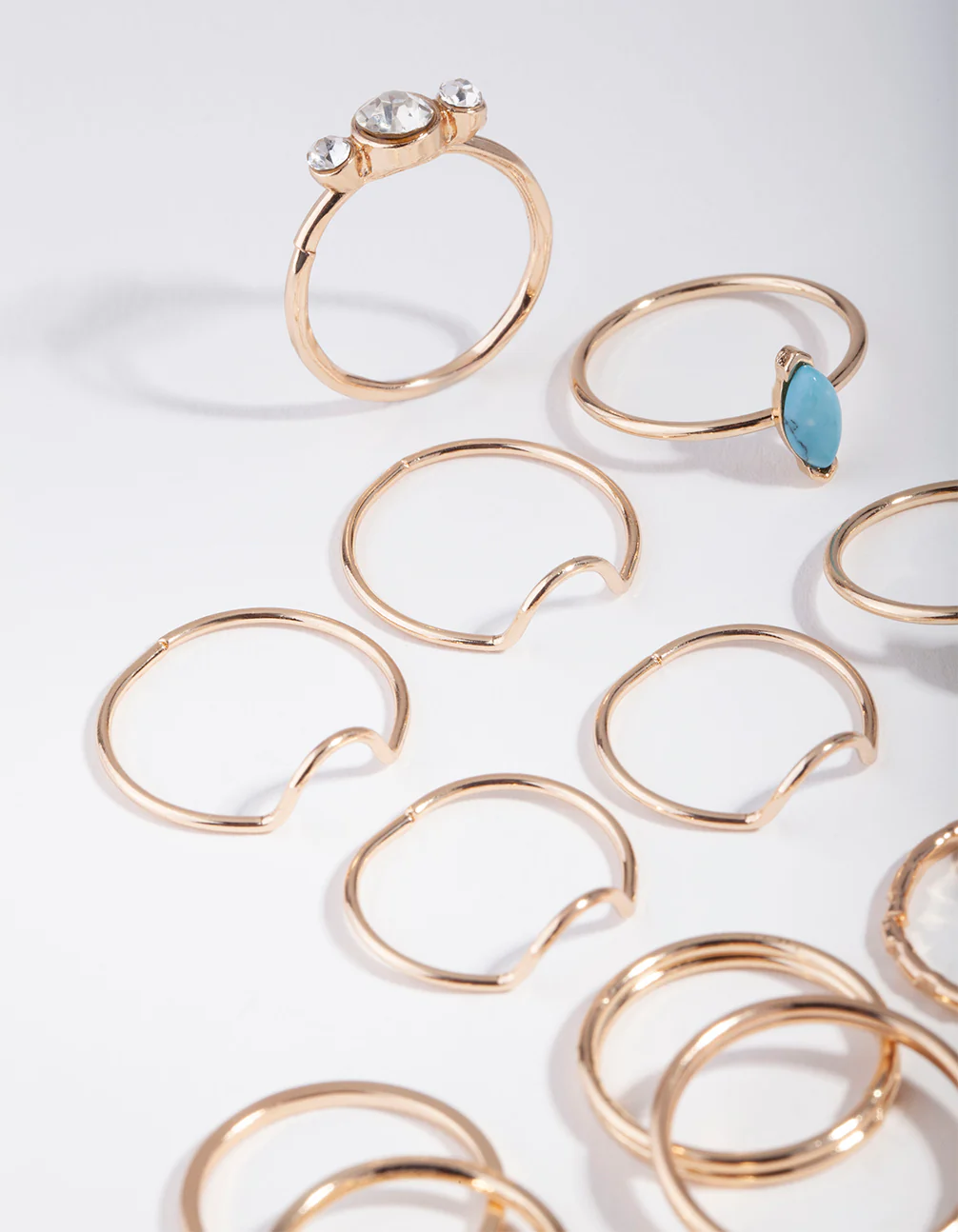 Gold Turquoise Festival Ring 20 Pack - Image 2