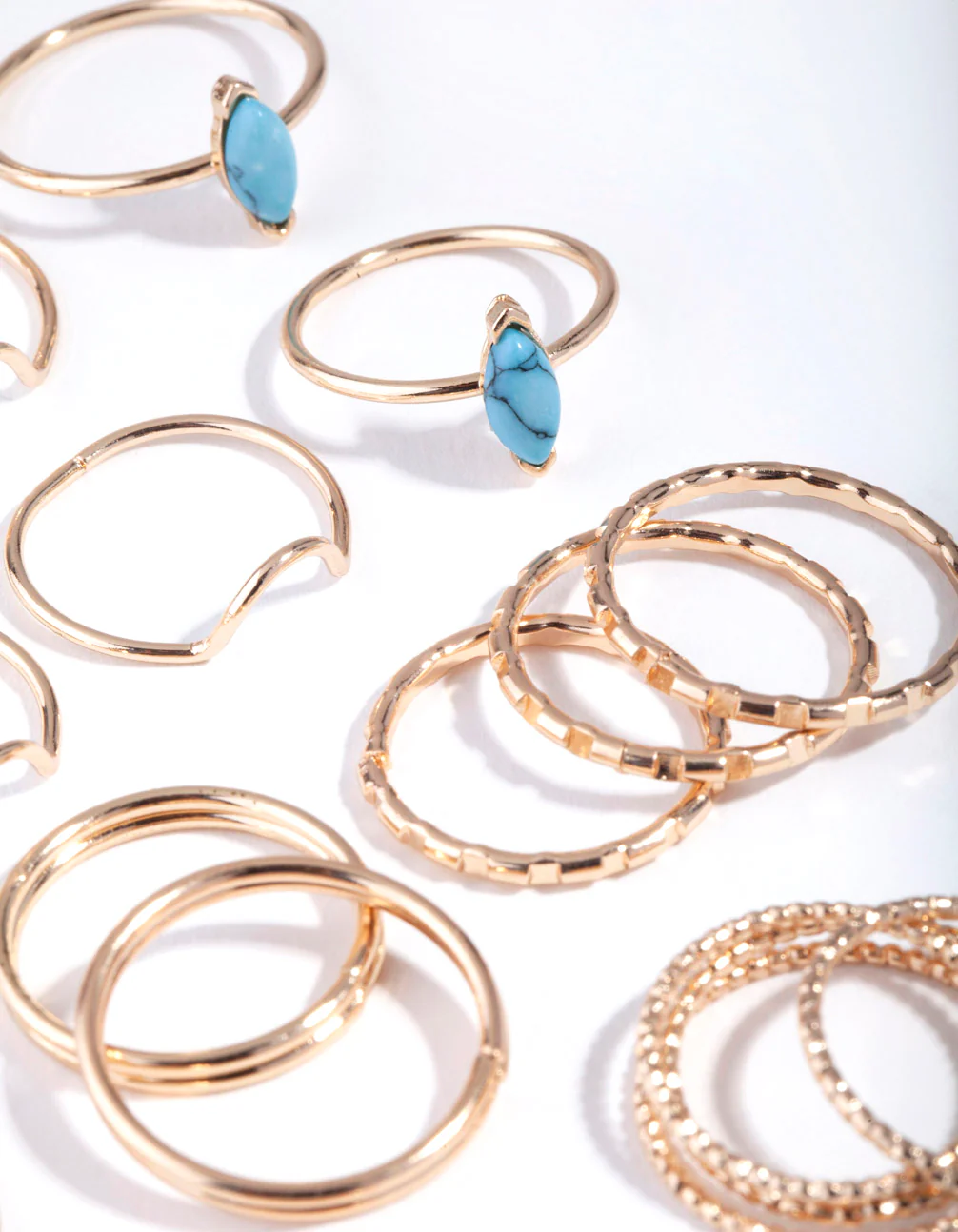 Gold Turquoise Festival Ring 20 Pack - Image 3
