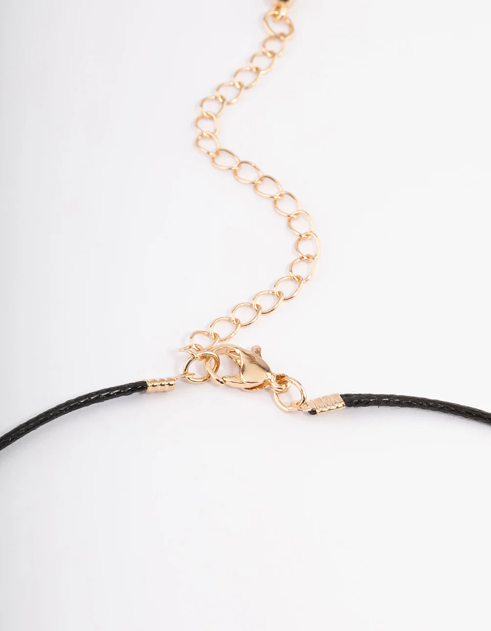 Gold Jade Donut Cord Necklace - Image 3