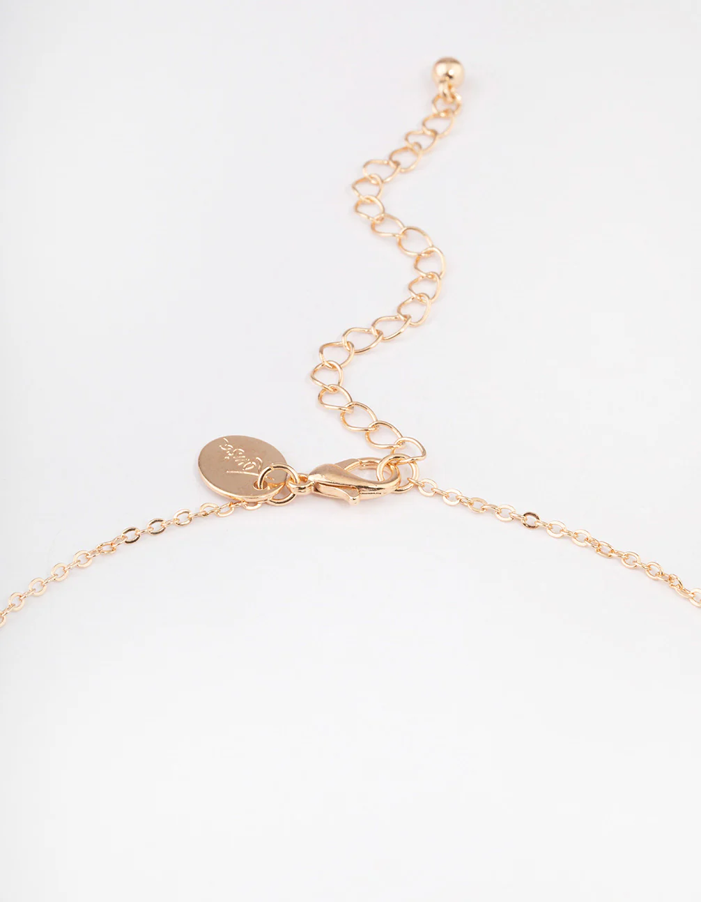 Gold Rose Quartz Moon & Mushroom Pendant Necklace - Image 3