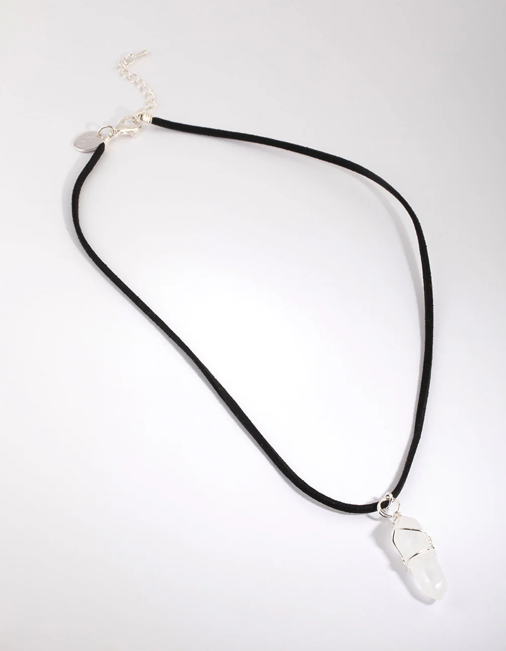 Silver Clear Quartz Shard Necklace - Image 2