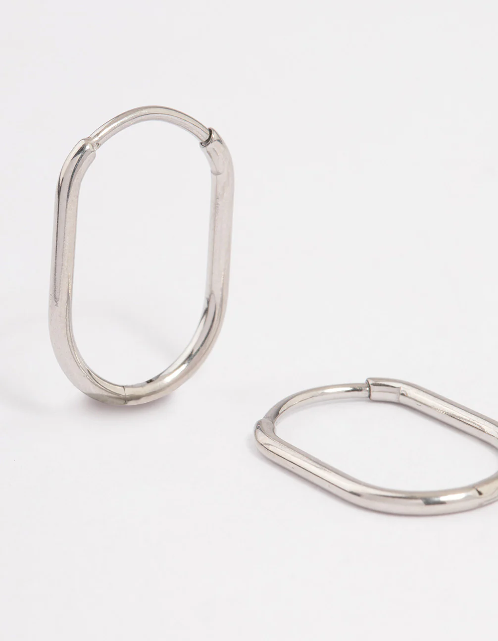 Surgical Steel Small Rounded Huggie Earrings - Image 2