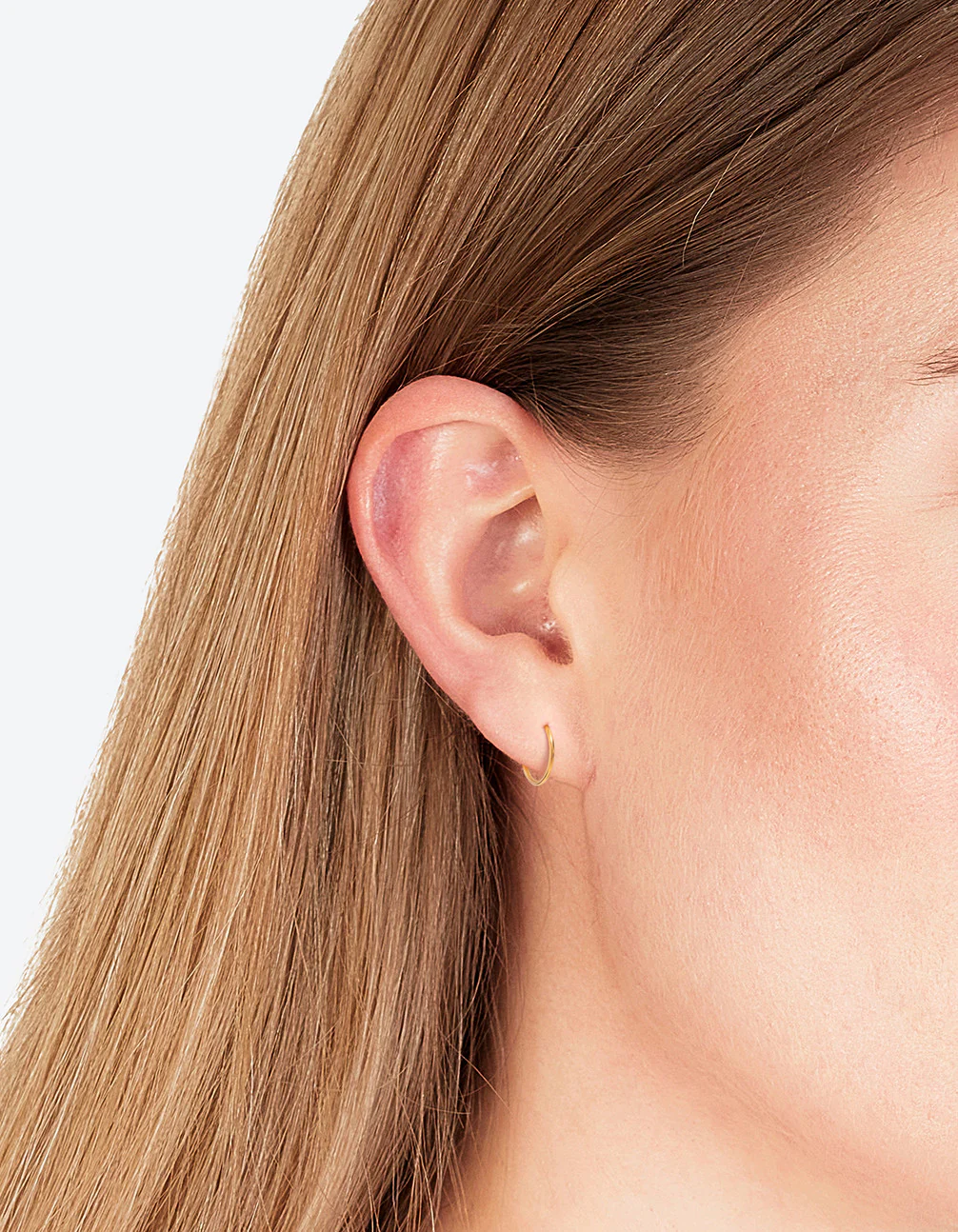 24 Carat Gold Plated Surgical Steel 8mm Sleeper Earrings - Image 2