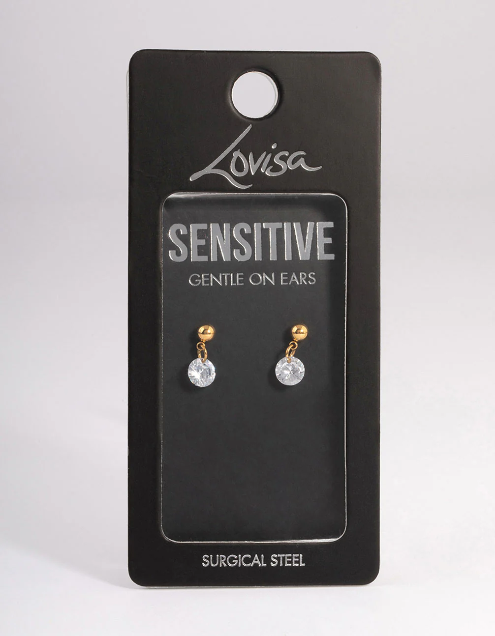 Gold Plated Cubic Zirconia Floating Drop Earrings - Image 3