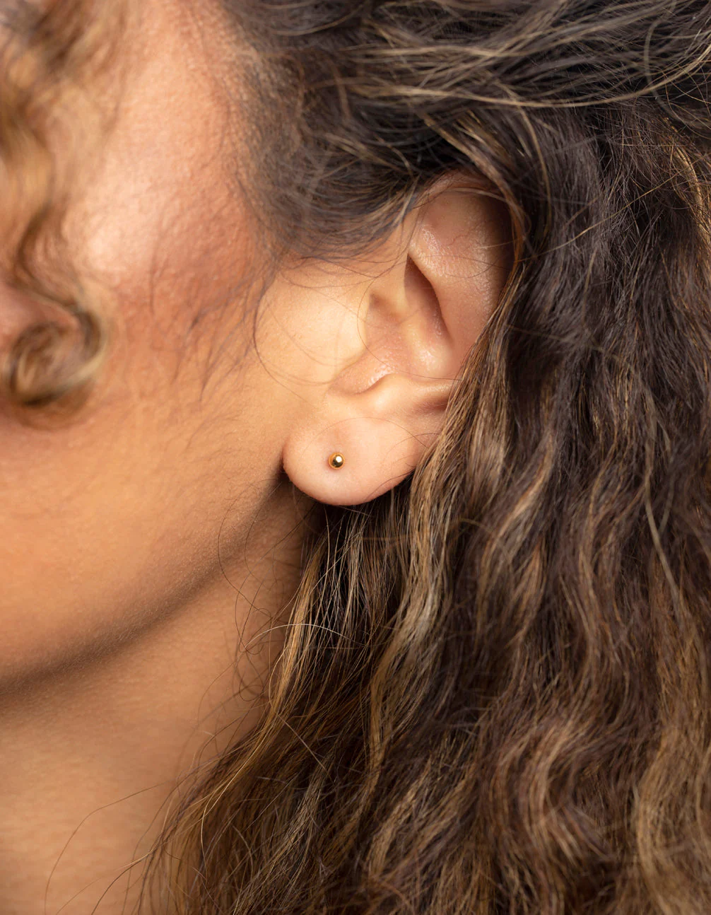 Gold Plated Surgical Steel Cross Stud Earrings - Image 2