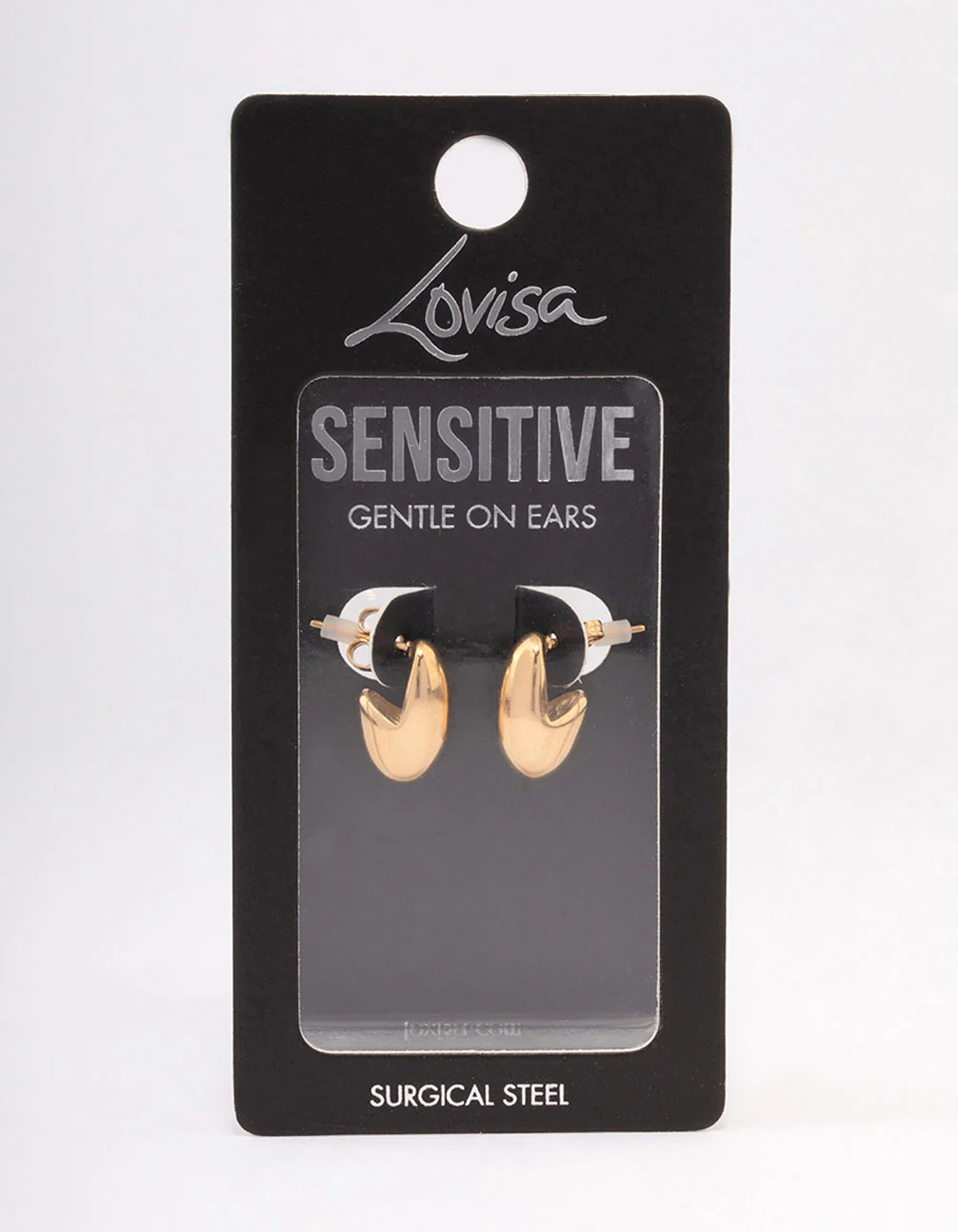 Gold Plated Surgical Steel Curved Bubble Stud Earrings - Image 3