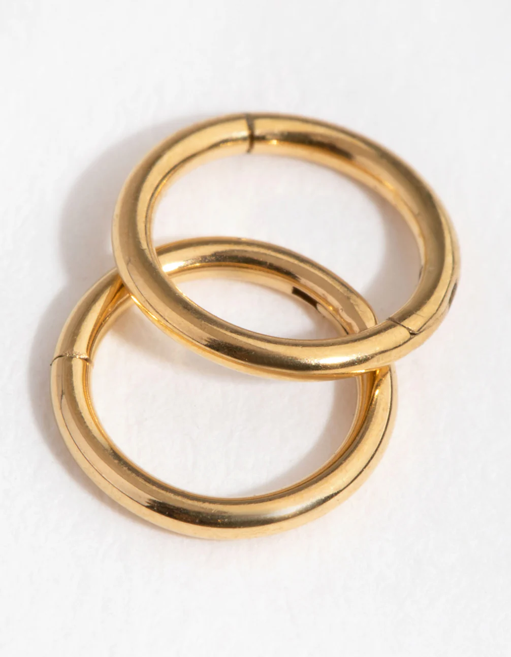 24 Carat Gold Plated Surgical Steel Fine 5mm Sleeper Earrings - Image 3